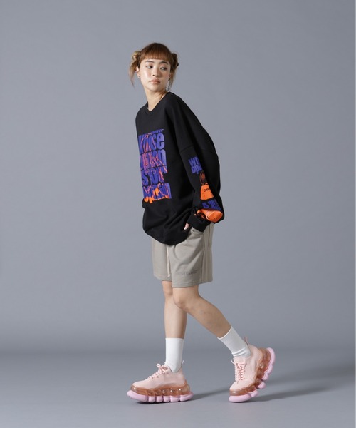 over print（オーバープリント）の「overprint/オーバープリント/OPiNiON sweatshirts（スウェット・レディース・ブラック/ホワイト・XL/L）」の20枚目の写真