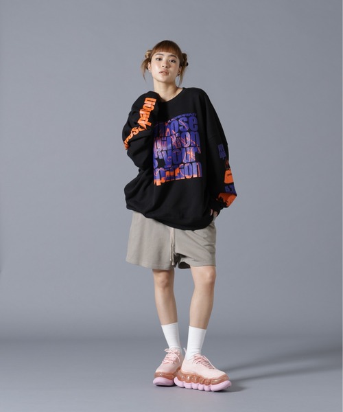 over print（オーバープリント）の「overprint/オーバープリント/OPiNiON sweatshirts（スウェット・レディース・ブラック/ホワイト・XL/L）」の21枚目の写真