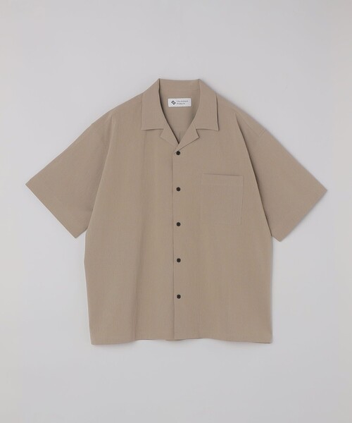 City Ambient Products（シティアンビエントプロダクツ）の「City Ambient Products: オープンカラー 楊柳 ショートスリーブ シャツ（シャツ/ブラウス・メンズ・ライトブルー/チャコールグレー/ライトグレー・SMALL/MEDIUM/LARGE）」の3枚目の写真