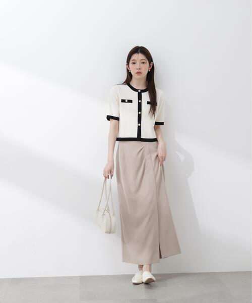 PROPORTION BODY DRESSING（プロポーションボディドレッシング）の「＜今村朱里さんコラボ＞アシメタックナロースカート / 1216120307（スカート・レディース・ホワイト系その他/ベージュ・P/S/MEDIUM/SMALL）」の6枚目の写真