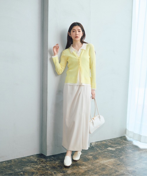 PROPORTION BODY DRESSING（プロポーションボディドレッシング）の「＜今村朱里さんコラボ＞アシメタックナロースカート / 1216120307（スカート・レディース・ホワイト系その他/ベージュ・P/S/MEDIUM/SMALL）」の2枚目の写真