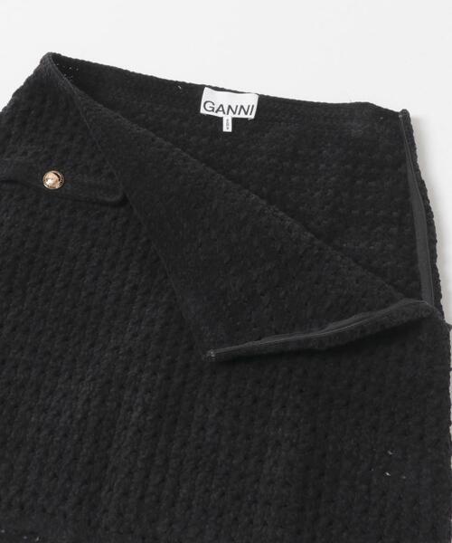 GANNI（ガニー）の「GANNI　CHENILLE CROCHET SKIRT（スカート・レディース・ブラック・X-SMALL/SMALL）」の3枚目の写真