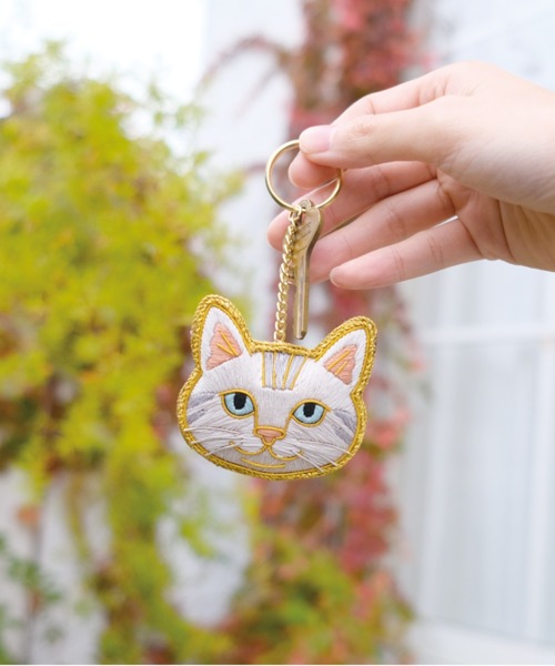みさ様✿猫ちゃん✿キーホルダー Nyatelier/ニャトリエ〉ハンドメイド 刺繍 猫キーホルダー