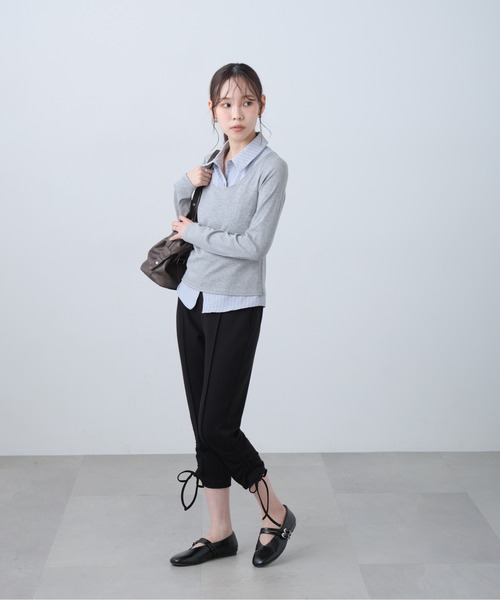 FREE'S MART（フリーズマート）の「◆シャツフェイクレイヤード深Ｕネックカットソー（Tシャツ/カットソー・レディース・ホワイト/グレー/ネイビー・FREE）」の11枚目の写真
