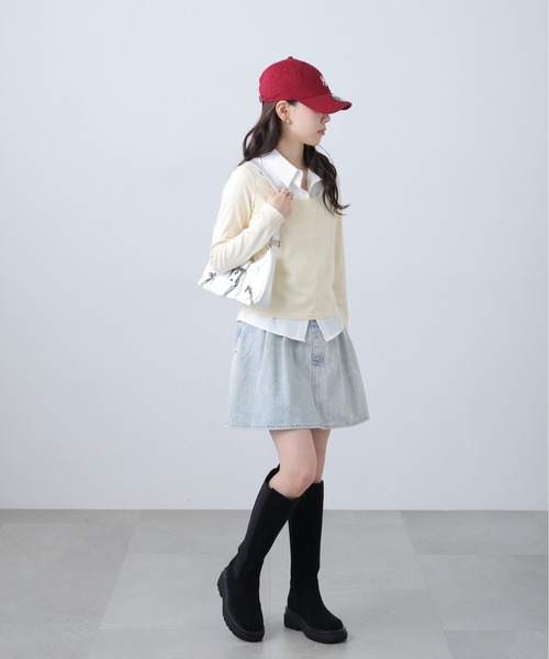 FREE'S MART（フリーズマート）の「◆シャツフェイクレイヤード深Ｕネックカットソー（Tシャツ/カットソー・レディース・ホワイト/グレー/ネイビー・FREE）」の22枚目の写真