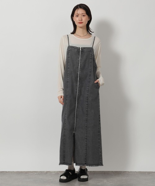 LAKOLE（ラコレ）の「裾フリンジデニムジャンスカ / 657830（ワンピース・レディース・ブラック・FREE）」の12枚目の写真