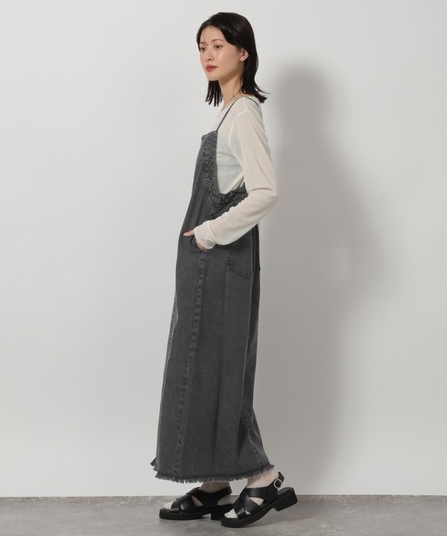 LAKOLE（ラコレ）の「裾フリンジデニムジャンスカ / 657830（ワンピース・レディース・ブラック・FREE）」の13枚目の写真