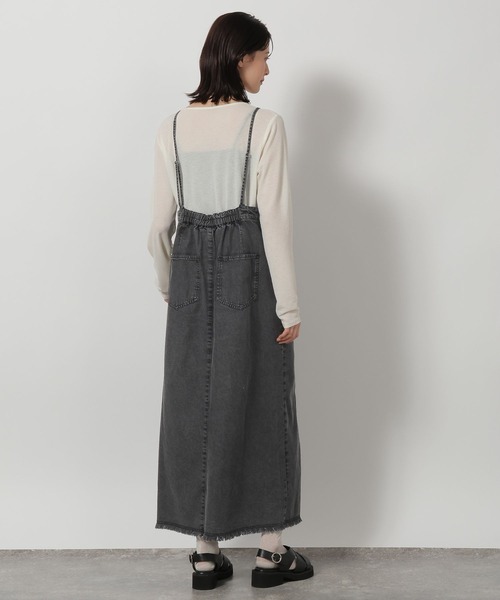 LAKOLE（ラコレ）の「裾フリンジデニムジャンスカ / 657830（ワンピース・レディース・ブラック・FREE）」の14枚目の写真