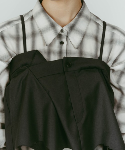 Knuth Marf(クヌースマーフ)の「Knuth Marf cut layered mid lengthskirt(スカート・レディース・ブラック・X-SMALL/SMALL)」の2枚目の写真