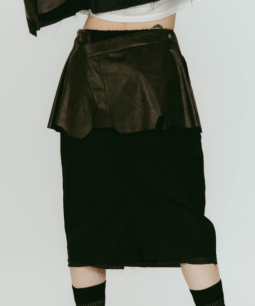 Knuth Marf(クヌースマーフ)の「Knuth Marf cut layered mid lengthskirt(スカート・レディース・ブラック・X-SMALL/SMALL)」の11枚目の写真
