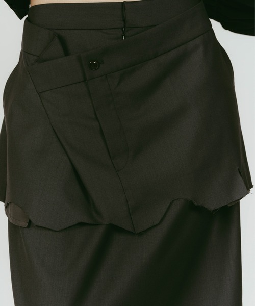Knuth Marf(クヌースマーフ)の「Knuth Marf cut layered mid lengthskirt(スカート・レディース・ブラック・X-SMALL/SMALL)」の17枚目の写真