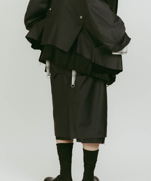Knuth Marf(クヌースマーフ)の「Knuth Marf cut layered mid lengthskirt(スカート・レディース・ブラック・X-SMALL/SMALL)」の18枚目の写真
