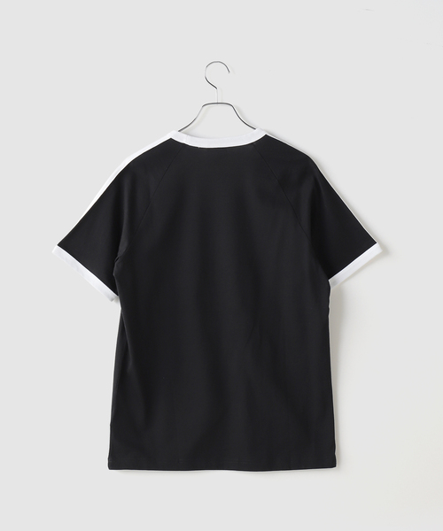 adidas Originals（アディダスオリジナルス）の「adidas originals / アディダス オリジナルス 3-STRIPES RINGER TEE（Tシャツ/カットソー・メンズ・ブラック/ホワイト/グリーン・MEDIUM/X-LARGE/LARGE）」の5枚目の写真