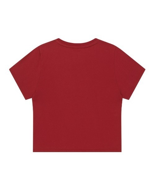 MAHAGRID(マハグリッド)の「『mahagrid/マハグリッド』GOTHIC APPLIQUE CROP TEE/ゴシック アップリケ クロップ Tシャツ(Tシャツ/カットソー・レディース・レッド/ホワイト・XS/S)」の10枚目の写真