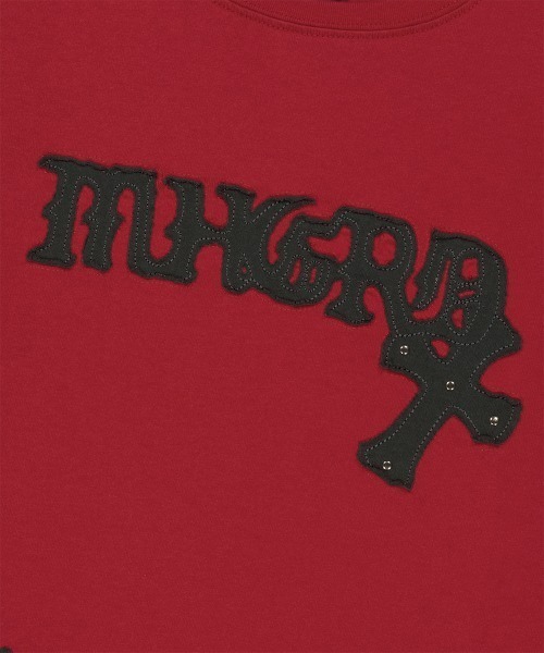 MAHAGRID(マハグリッド)の「『mahagrid/マハグリッド』GOTHIC APPLIQUE CROP TEE/ゴシック アップリケ クロップ Tシャツ(Tシャツ/カットソー・レディース・レッド/ホワイト・XS/S)」の12枚目の写真