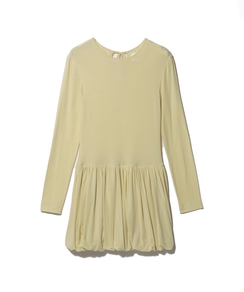 UNUS(ユナス)の「UNUS / Balloon Hem Jersey Dress(ワンピース・レディース・イエロー/ブラック・36/38)」の3枚目の写真
