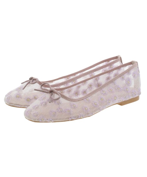 JELLY BEANS（ジェリービーンズ）の「【JB selection】シアーチュールスクエアバレエシューズ(210-62560)JELLY BEANS(ジェリービーンズ)（バレエシューズ・レディース・アイボリー/ピンク/ベージュ・S/M/L/LL）」の3枚目の写真