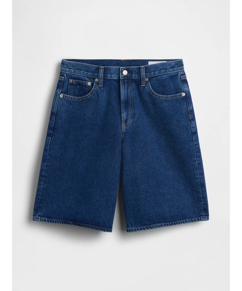 GAP(ギャップ)の「ミッドライズ ロングライン デニムショートパンツ(デニムパンツ・レディース・インディゴブルー・26/25/24/23/30/29/28/27)」の6枚目の写真