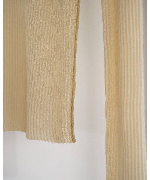 anuke(アンヌーク)の「Sheer Stripe Knit(Tシャツ/カットソー・メンズ・チャコールグレー/オフホワイト・FREE)」の14枚目の写真