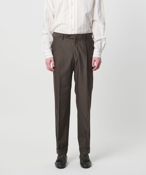 UNITED ARROWS（ユナイテッドアローズ）の「ポプリン 1プリーツ スラックス R-MODEL（スラックス・メンズ・モカ・50/46/48/44）」の14枚目の写真