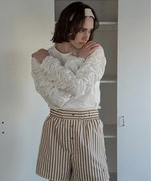 eim（エイム）の「whip sleeve front hole blouse / ホイップスリーブフロントホールブラウス（シャツ/ブラウス）」