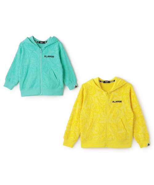 XLARGE KIDS（エクストララージキッズ）の「ファニーゴリラパイルジャカードジップパーカー（パーカー・キッズ・レモンイエロー/ライトグリーン・80ｃｍ/110cm/130cm/140cm/100cm/90cm/120cm）」の12枚目の写真