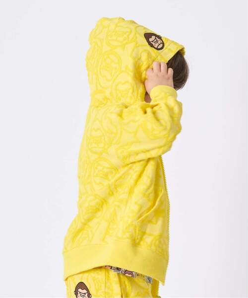 XLARGE KIDS（エクストララージキッズ）の「ファニーゴリラパイルジャカードジップパーカー（パーカー・キッズ・レモンイエロー/ライトグリーン・80ｃｍ/110cm/130cm/140cm/100cm/90cm/120cm）」の15枚目の写真