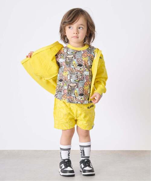 XLARGE KIDS（エクストララージキッズ）の「ファニーゴリラパイルジャカードジップパーカー（パーカー・キッズ・レモンイエロー/ライトグリーン・80ｃｍ/110cm/130cm/140cm/100cm/90cm/120cm）」の16枚目の写真