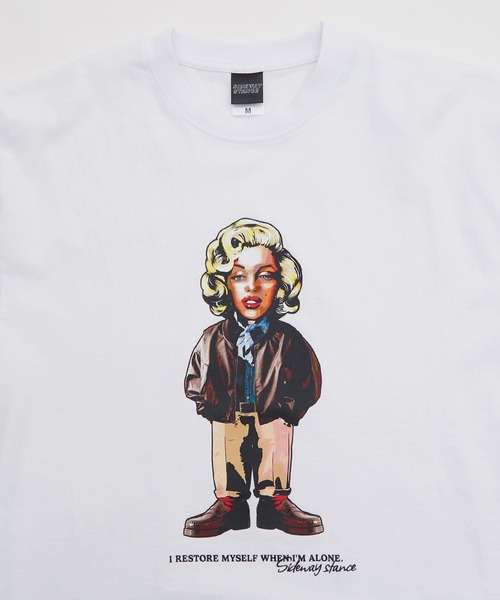 En serio TOKYO(エンソリオトーキョー)の「【SIDEWAYSTANCE】オールドウーマン半袖Tシャツ 70437(Tシャツ/カットソー・メンズ・カーキ/ホワイト/ブラック・SMALL/X-LARGE/MEDIUM/LARGE)」の6枚目の写真