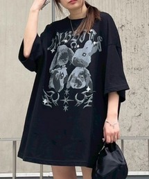 Candy Stripper（キャンディストリッパー）の「BUNNIES METAL BIG BIG Tシャツ（Tシャツ/カットソー）」