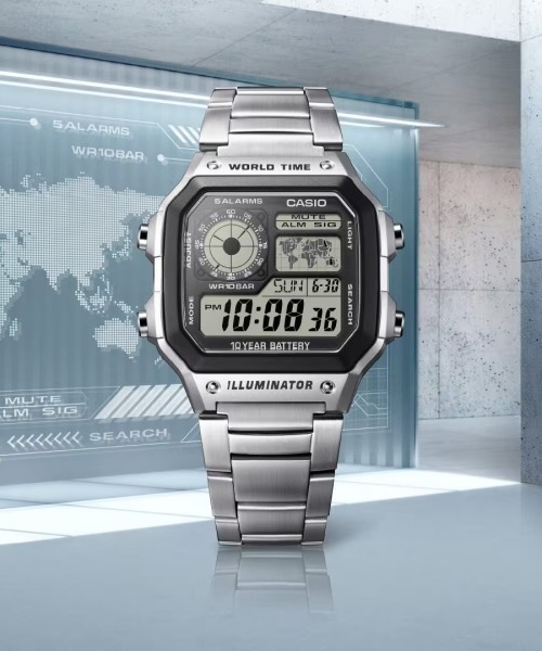 CASIO(カシオ)の「CASIO/カシオ 腕時計 CASIO Collection STANDARD AE-1200WHD-1AJF(デジタル腕時計・メンズ・シルバー・FREE)」の1枚目の写真