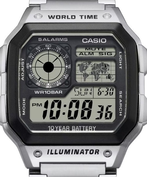 CASIO(カシオ)の「CASIO/カシオ 腕時計 CASIO Collection STANDARD AE-1200WHD-1AJF(デジタル腕時計・メンズ・シルバー・FREE)」の9枚目の写真