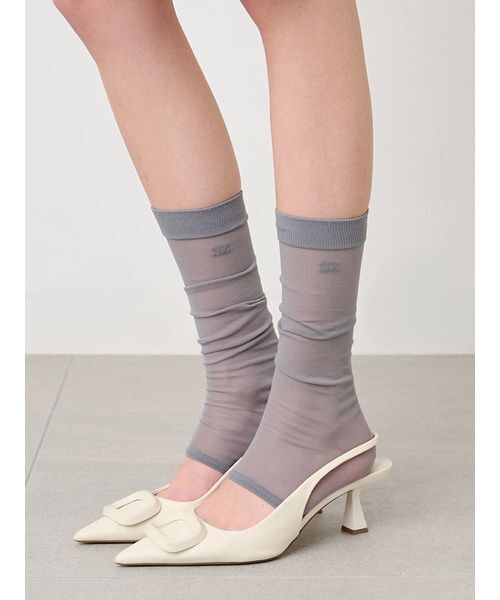 SORIN(ソリン )の「Toeless Sheer Socks/トゥーレスシアーソックス(ソックス/靴下・レディース・ミント/ダークグレー/ライトピンク/ホワイト・F)」の2枚目の写真