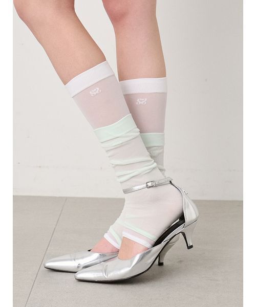 SORIN(ソリン )の「Toeless Sheer Socks/トゥーレスシアーソックス(ソックス/靴下・レディース・ミント/ダークグレー/ライトピンク/ホワイト・F)」の19枚目の写真