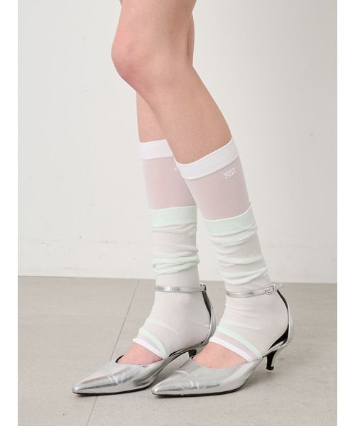 SORIN(ソリン )の「Toeless Sheer Socks/トゥーレスシアーソックス(ソックス/靴下・レディース・ミント/ダークグレー/ライトピンク/ホワイト・F)」の18枚目の写真