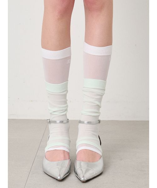 SORIN(ソリン )の「Toeless Sheer Socks/トゥーレスシアーソックス(ソックス/靴下・レディース・ミント/ダークグレー/ライトピンク/ホワイト・F)」の17枚目の写真