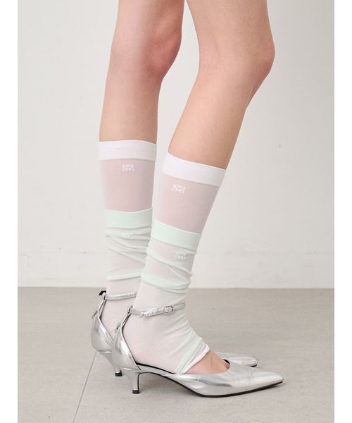SORIN(ソリン )の「Toeless Sheer Socks/トゥーレスシアーソックス(ソックス/靴下・レディース・ミント/ダークグレー/ライトピンク/ホワイト・F)」の16枚目の写真