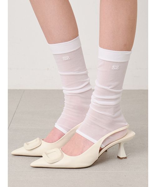 SORIN(ソリン )の「Toeless Sheer Socks/トゥーレスシアーソックス(ソックス/靴下・レディース・ミント/ダークグレー/ライトピンク/ホワイト・F)」の6枚目の写真