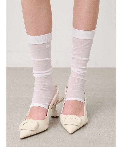 SORIN(ソリン )の「Toeless Sheer Socks/トゥーレスシアーソックス(ソックス/靴下・レディース・ミント/ダークグレー/ライトピンク/ホワイト・F)」の5枚目の写真