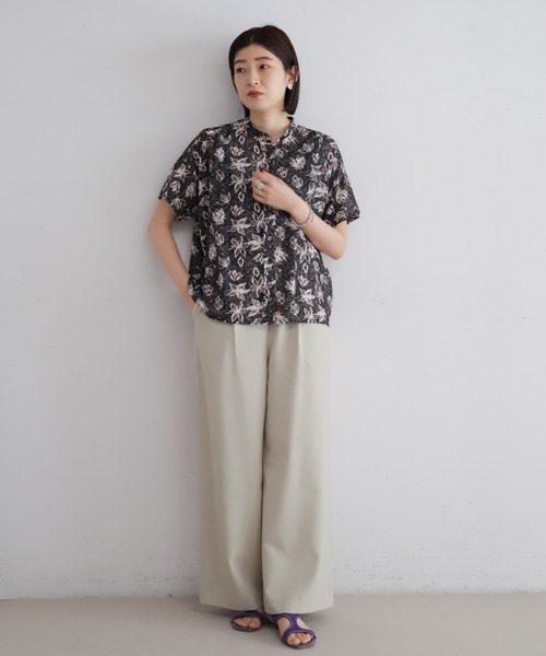 NOMBRE IMPAIR（ノンブルアンペール）の「フラワー＆ペイズリーPT　ワイドブラウス（シャツ/ブラウス・レディース・ブラック・FREE）」の2枚目の写真