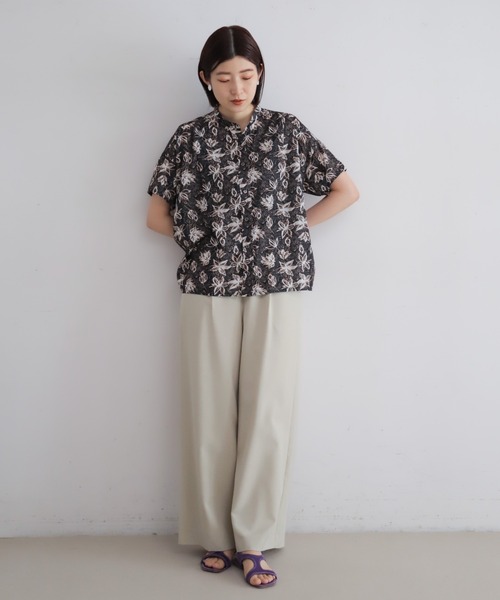 NOMBRE IMPAIR（ノンブルアンペール）の「フラワー＆ペイズリーPT　ワイドブラウス（シャツ/ブラウス・レディース・ブラック・FREE）」の3枚目の写真