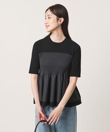 UNITED ARROWS ポロコンビ ニット ウォッシャブル(グレー) UNITED ARROWS（ユナイテッドアローズ） ニット セーター ポロコンビ