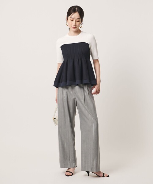 UNITED ARROWS（ユナイテッドアローズ）の「ビスチェ コンビ ニット ‐ウォッシャブル‐（ニット/セーター・レディース・ダークグレー/ブラック/ネイビー・FREE）」の5枚目の写真