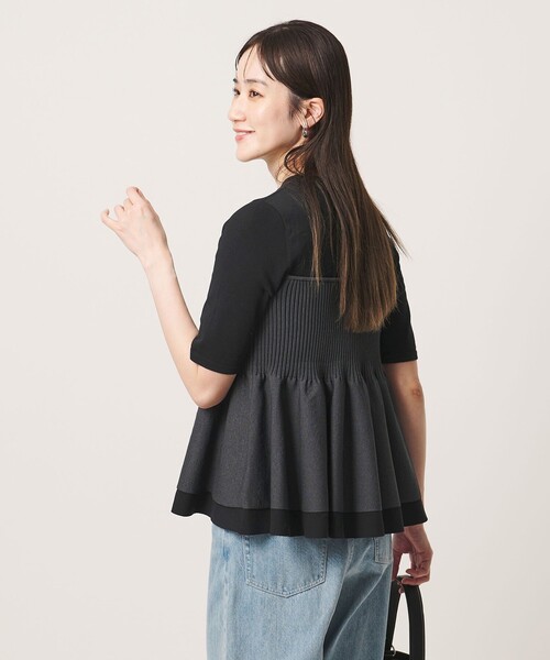 UNITED ARROWS（ユナイテッドアローズ）の「ビスチェ コンビ ニット ‐ウォッシャブル‐（ニット/セーター・レディース・ダークグレー/ブラック/ネイビー・FREE）」の10枚目の写真