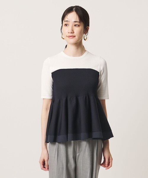 UNITED ARROWS（ユナイテッドアローズ）の「ビスチェ コンビ ニット ‐ウォッシャブル‐（ニット/セーター・レディース・ダークグレー/ブラック/ネイビー・FREE）」の12枚目の写真