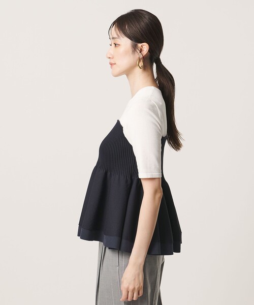 UNITED ARROWS（ユナイテッドアローズ）の「ビスチェ コンビ ニット ‐ウォッシャブル‐（ニット/セーター・レディース・ダークグレー/ブラック/ネイビー・FREE）」の13枚目の写真