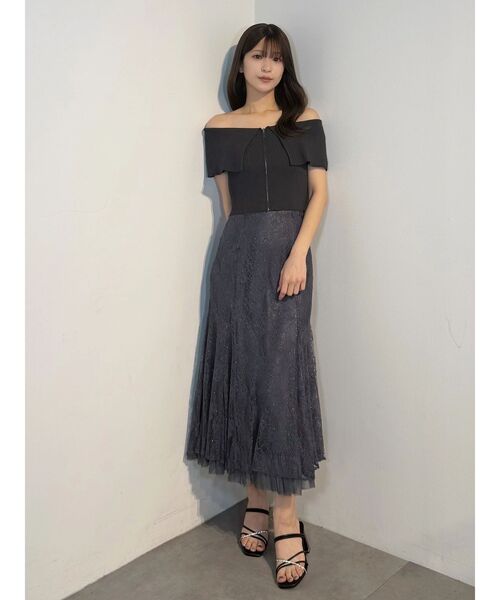 MERCURYDUO(マーキュリーデュオ)の「裾チュールレースマーメイドスカート(スカート・レディース・ライトブルー/チャコールグレー/オフホワイト・MEDIUM/SMALL)」の20枚目の写真