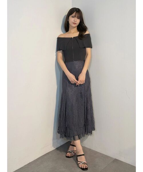 MERCURYDUO(マーキュリーデュオ)の「裾チュールレースマーメイドスカート(スカート・レディース・ライトブルー/チャコールグレー/オフホワイト・MEDIUM/SMALL)」の21枚目の写真