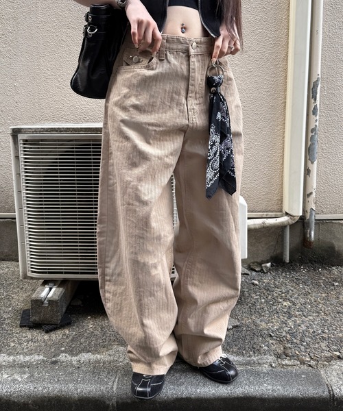 Figments(フィグメンツ)の「フラップスタッズヘリンボーンパンツ(その他パンツ・レディース・ベージュ・LARGE/SMALL/MEDIUM)」の7枚目の写真