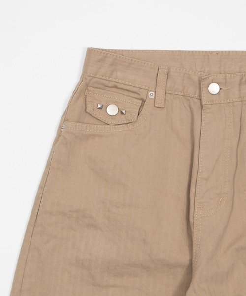 Figments(フィグメンツ)の「フラップスタッズヘリンボーンパンツ(その他パンツ・レディース・ベージュ・LARGE/SMALL/MEDIUM)」の3枚目の写真